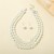  occidental style woman Pearl necklace ear stud set fashion brief creative woman chain