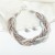 occidental style woman necklace ear stud set  multilayer twining twisted woman chain