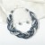  occidental style woman necklace ear stud set  multilayer twining twisted woman chain