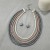  occidental style woman Pearl necklace ear stud set three color gradual change creative woman style chain