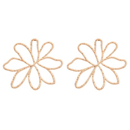 fashion occidental style exaggerating brief hollow Alloy flowers earrings woman retro elegant temperament ear st