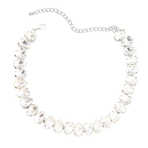 spring trend occidental style exaggerating multilayer drop glass diamond diamond necklace woman sweater chain