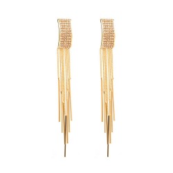 Korean fashion silver diamond earrings woman trend wind earring temperament lo..