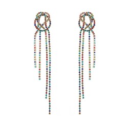occidental style fashion exaggerating Alloy diamond Rhinestone long style tass..