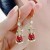 retro earrings woman samll high temperament elegant atmospheric color Earring earring