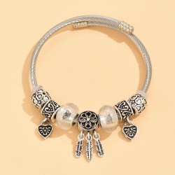 occidental style fashion Metal concise love leaves woman bangle