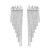 silver super claw chain Alloy embed fully-jewelled long style tassel earrings woman occidental style banqu