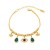 occidental style stainless steel bracelet woman retro eyes turquoise glass diamond titanium steel bracelet