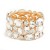 creative style embed geometry crystal glass Colorful Rhinestone elasticity bangle occidental style exag