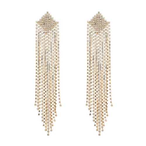 silver claw chain tassel earrings occidental style personality exaggerating temperament earrings woman t