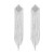 silver claw chain tassel earrings occidental style personality exaggerating temperament earrings woman t