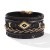  bracelet Bohemia diamond bangle handmade weave beads eyesu leather