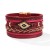  bracelet Bohemia diamond bangle handmade weave beads eyesu leather