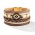  bracelet Bohemia diamond bangle handmade weave beads eyesu leather