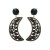 occidental style fashion crescent-shaped Alloy colorful diamond earring Moon earrings womanins silver high temp