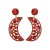occidental style fashion crescent-shaped Alloy colorful diamond earring Moon earrings womanins silver high temp