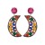 occidental style fashion crescent-shaped Alloy colorful diamond earring Moon earrings womanins silver high temp