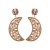 occidental style fashion crescent-shaped Alloy colorful diamond earring Moon earrings womanins silver high temp