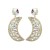 occidental style fashion crescent-shaped Alloy colorful diamond earring Moon earrings womanins silver high temp