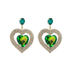 occidental style fashion personality colorful diamond earrings woman Alloy dia..
