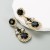 fashion trend geometry earringins wind Alloy embed color Rhinestone personality exaggerating earrings