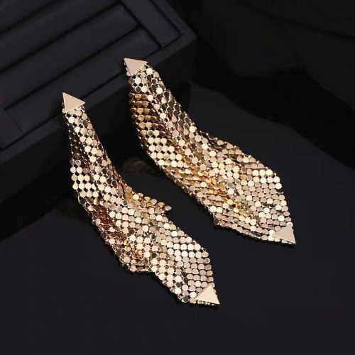 same style Earring occidental style wind temperament exaggerating wind long style earrings atmospheric gold fas