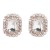 earrings super claw chain square Alloy diamond glass diamond geometry ear stud woman occidental style earrings
