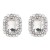earrings super claw chain square Alloy diamond glass diamond geometry ear stud woman occidental style earrings