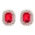 earrings super claw chain square Alloy diamond glass diamond geometry ear stud woman occidental style earrings