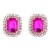 earrings super claw chain square Alloy diamond glass diamond geometry ear stud woman occidental style earrings