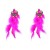 occidental style exaggerating Alloy diamond flowers long style feather tassel earrings woman trend Bohemia Earr