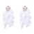 occidental style exaggerating Alloy diamond flowers long style feather tassel earrings woman trend Bohemia Earr