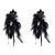 occidental style exaggerating Alloy diamond flowers long style feather tassel earrings woman trend Bohemia Earr