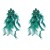 occidental style exaggerating Alloy diamond flowers long style feather tassel earrings woman trend Bohemia Earr