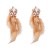 occidental style exaggerating Alloy diamond flowers long style feather tassel earrings woman trend Bohemia Earr