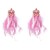 occidental style exaggerating Alloy diamond flowers long style feather tassel earrings woman trend Bohemia Earr