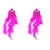 occidental style exaggerating Alloy diamond flowers long style feather tassel earrings woman trend Bohemia Earr