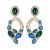  occidental style exaggerating geometry flowers Modeling diamond trend personality woman brief ear stud