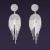 occidental style diamond long style circle earrings temperament tassel claw chain fully-