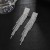 silver fully-jewelled occidental style diamond tassel ear stud woman Korean style fashio