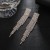 silver fully-jewelled occidental style diamond tassel ear stud woman Korean style fashio