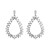 occidental style fashion earrings Alloy embed Rhinestone drop ear stud woman exaggerating geometry earring