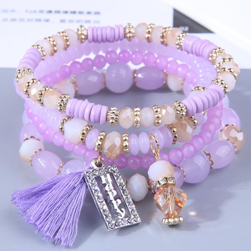 fashion concise all-Purposelove tassel  multilayer accessories lady temperament bracelet