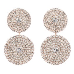 earrings super claw chain multilayer Round Alloy diamond Rhinestone earrings w..