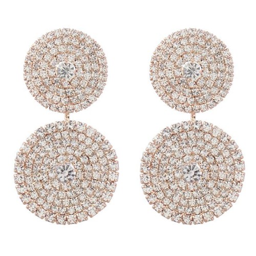 earrings super claw chain multilayer Round Alloy diamond Rhinestone earrings woman occidental style super Earring
