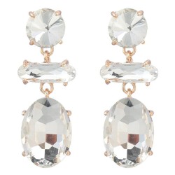 earrings fashion colorful diamond Alloy diamond multilayer geometry earrings w..