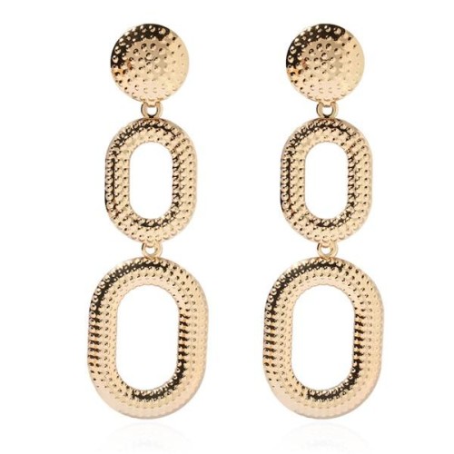  retro geometry Round exaggerating earrings   occidental style fashion personality earring Earring  woman  F