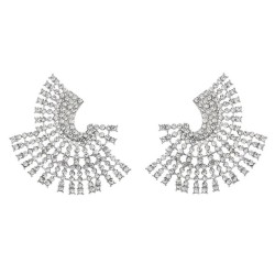 earrings super colorful diamond Alloy diamond multilayer sun flower geometry e..