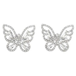 earrings fashion colorful diamond Alloy diamond Rhinestone butterfly earrings ..