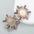 occidental style  Alloy embed Rhinestone Earring hollow exaggerating earrings woman samll creative 